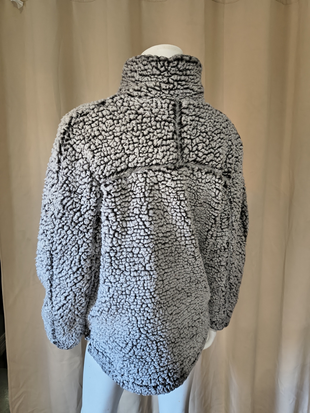 Thread & Supply Plush Teddy Jacket in Light Gray